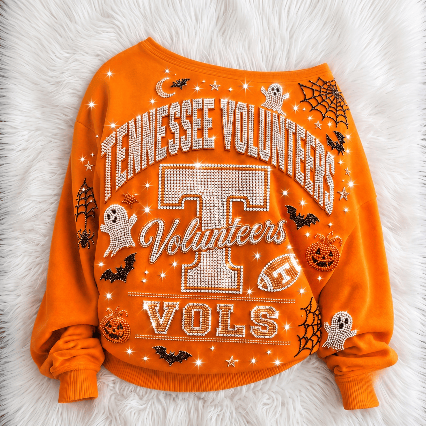TVF 3D SHOULDER RHINESTONE SWEATSHIRT NTKO