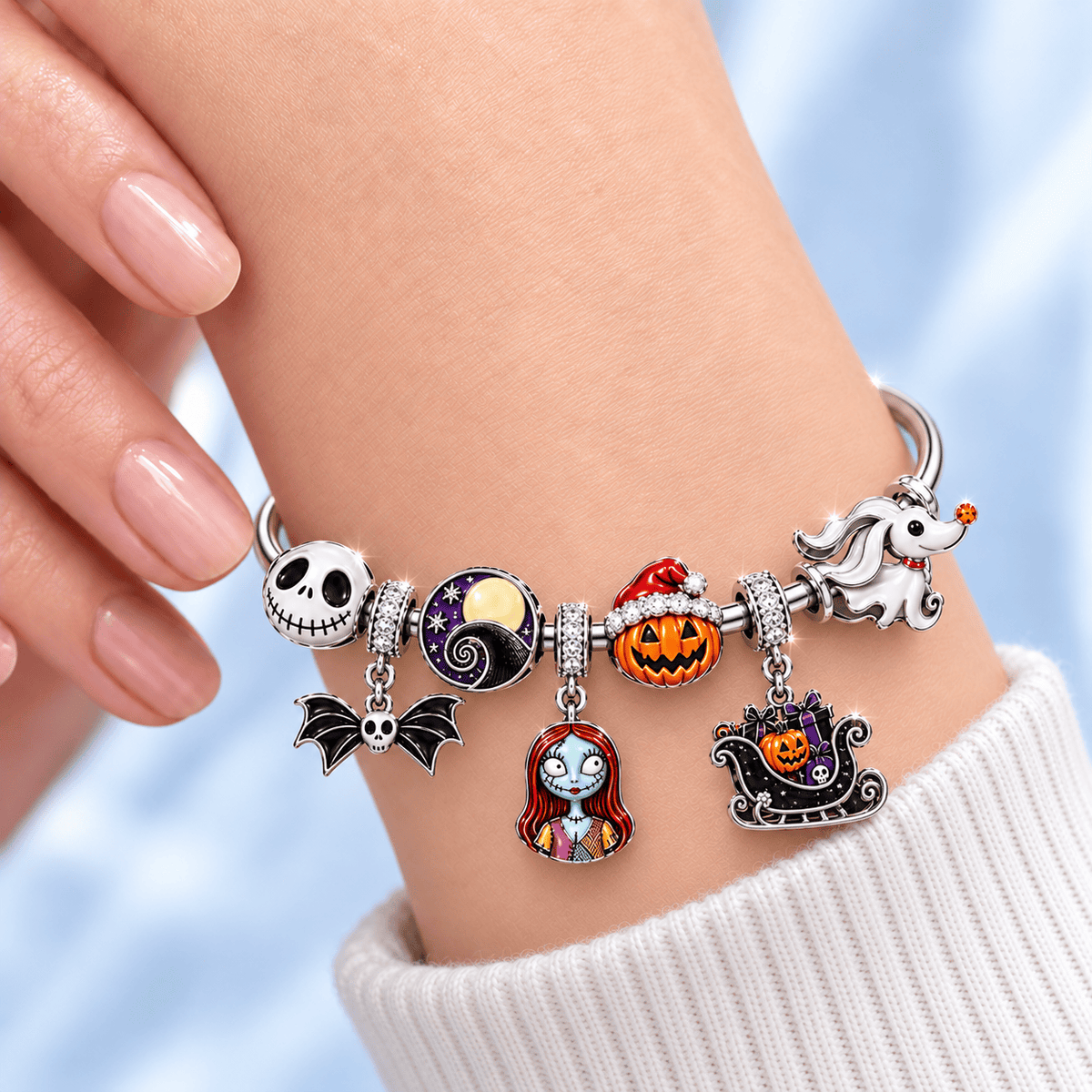 TNBC Sliver Charm Bracelet Set TMH
