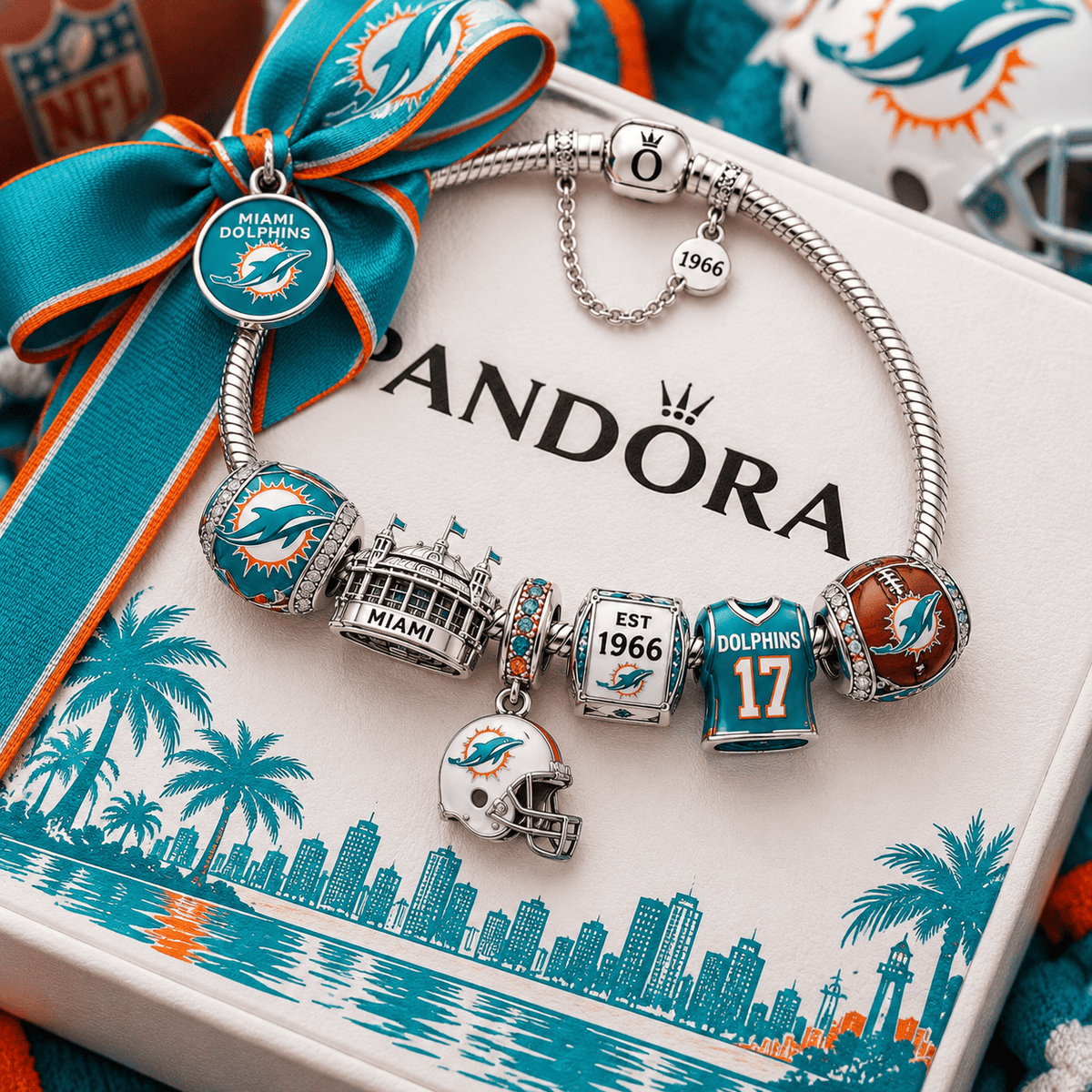 MDP Silver Charm Bracelet Set PTT